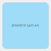 Plain Minimalist Professional Modern Quadratischer Aufkleber (Vorderseite)