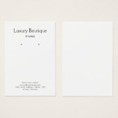 Plain Minimum White Jewelry Earring Display (Vorne & Hinten)