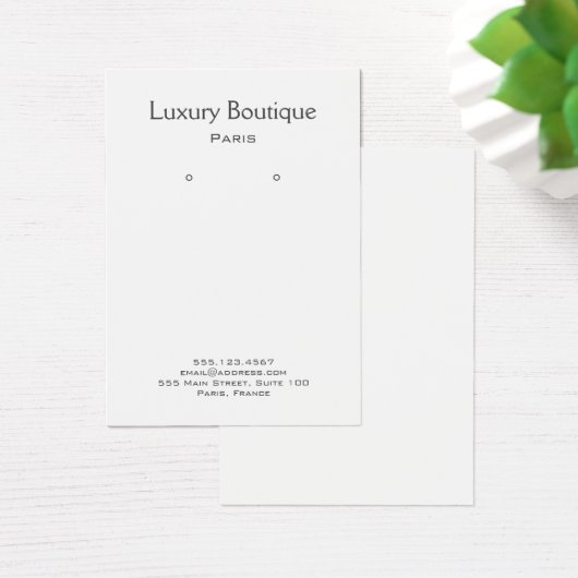 Plain Minimum White Jewelry Earring Display (Schreibtisch)