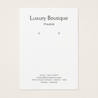 Plain Minimum White Jewelry Earring Display