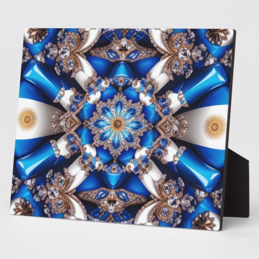 Plain mit argentinischen Farben Modernes Design Fotoplatte (Seite)