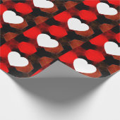 Plain Modern Love Heart Graphic Geschenkpapier (Ecke)