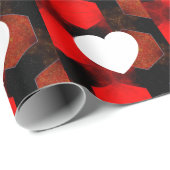Plain Modern Love Heart Graphic Geschenkpapier (Rolleneckpunkt)