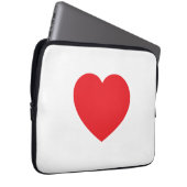 Plain Modern White Red Love Heart Graphic Laptopschutzhülle (Vorne Rechts)