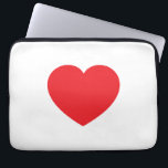 Plain Modern White Red Love Heart Graphic Laptopschutzhülle<br><div class="desc">Plain Minimalist Modern Designs. They're all simple,  attractive,  unique.</div>