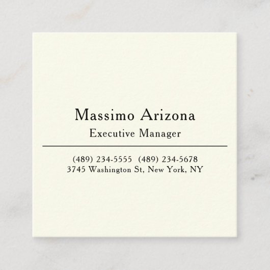 Plain Professional Modern Minimailst Begleitkarte (Vorderseite)