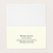 Plain Professional Modern Minimalist Visitenkarten (Außenseite Aufgefaltet)