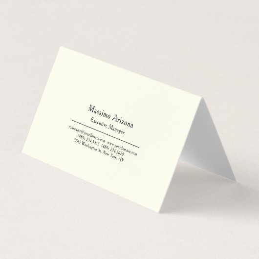 Plain Professional Modern Minimalist Visitenkarten (Vorderseite)
