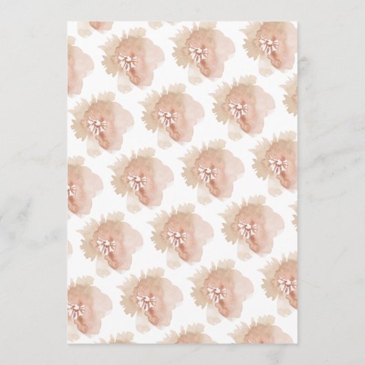 Plain Romantic Watercolor Florals Wedding Einladung (Rückseite)