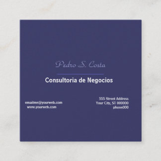 Plain Simplicity Purple I Freelance Unique Cool Quadratische Visitenkarte
