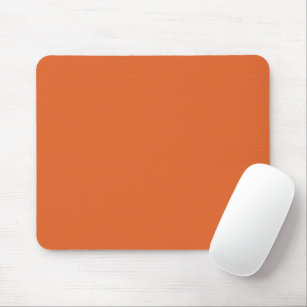 Plain solid color carrot deep orange mousepad