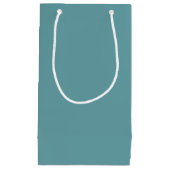 Plain Teal Background Kleine Geschenktüte (Vorderseite)