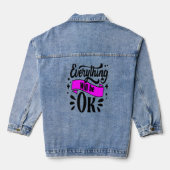 Plain Text Jeansjacke (Rückseite)