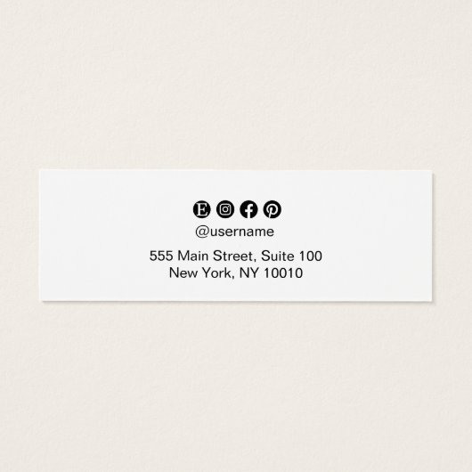 Plain White Stud Earring Display (Rückseite)