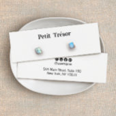 Plain White Stud Earring Display