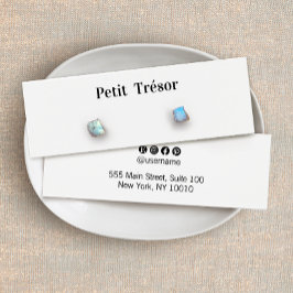 Plain White Stud Earring Display