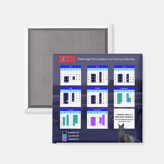 Plainridge Park Race Season Magnet (Vorderseite/Rückseite)