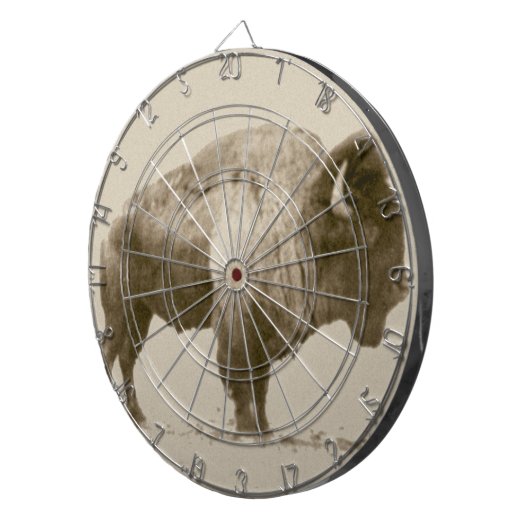 Plains Bison Dartscheibe (Vorderseite rechts)