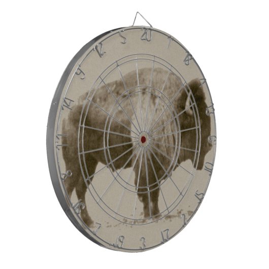 Plains Bison Dartscheibe (Vorderseite Links)