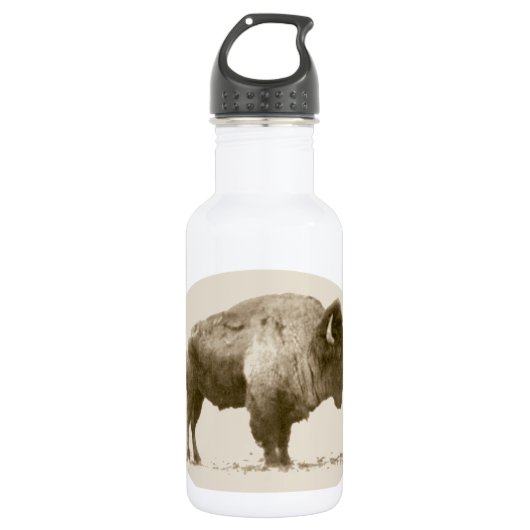 Plains Bison Edelstahlflasche (Vorderseite)