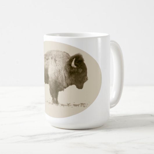 Plains Bison Kaffeetasse (VorderseiteRechts)
