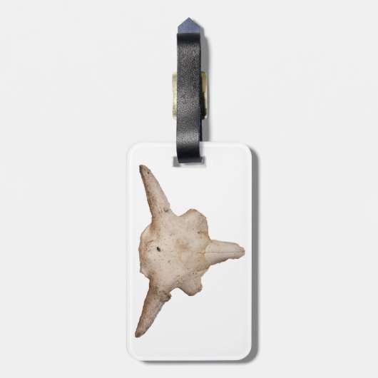 Plains Bison Skull Gepäckanhänger (Rückseite vertikal)