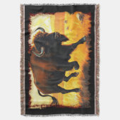 Plains Buffalo - Amerikanisches Büffelwerk Decke (Vorderseite Vertikal)