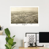 Plains, PA Panoramic Map - 1892 Poster (Heimbüro)