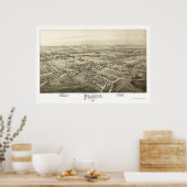 Plains, PA Panoramic Map - 1892 Poster (Küche)