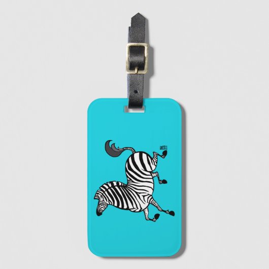 Plains Zebra Luggage Tag Gepäckanhänger (Vorderseite Vertikal)