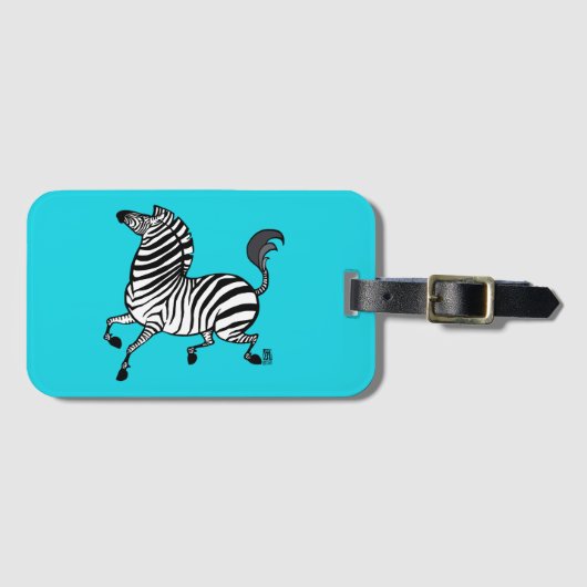 Plains Zebra Luggage Tag Gepäckanhänger (Vorderseite (Horizontal))