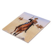 Plainsreiter (Cowboy Pferdereiter) Fliese (Seite)