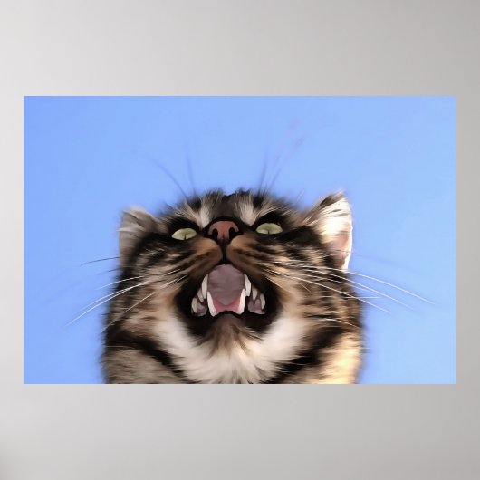 Plaintive Form einer Tablettenkiste Acrylmalerei Poster (Vorne)