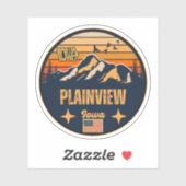 Plainview Iowa Aufkleber (Blatt)
