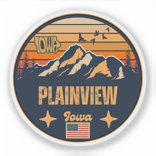 Plainview Iowa Aufkleber (Vorderseite)