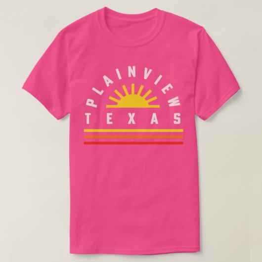 Plainview Texas Retro Vintage Streifen Sunset T-Shirt (Design vorne)