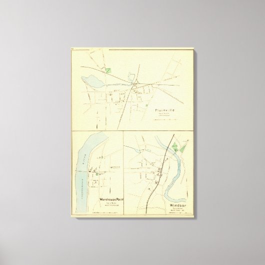 Plainville, Warehouse Pt, Windsor Leinwanddruck (Vorderseite)