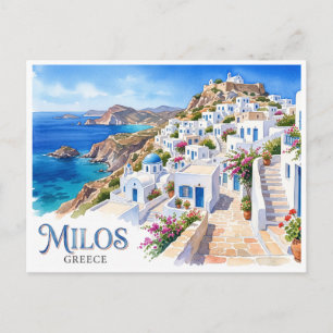 Plaka, Milos Griechenland Postkarte