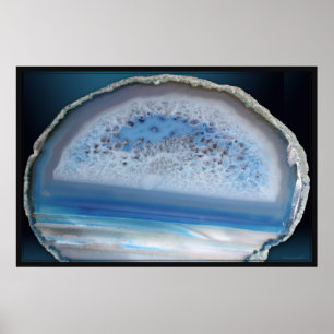 Plakat -60x40 - andere Größen Geode Blau-2