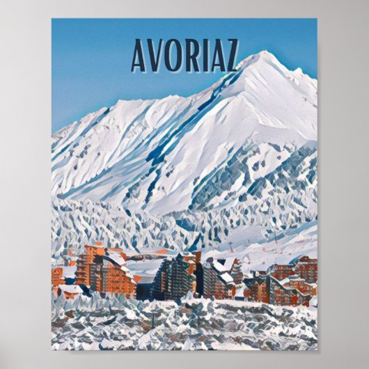 Plakat Aboriaz Skistation (Vorne)