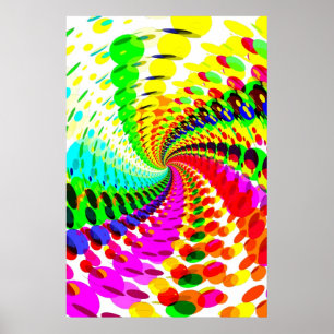 Plakat: Abstrakte/psychedelische Spirale Poster