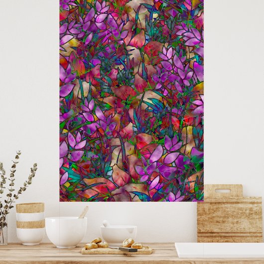 Plakat Abstraktes Hartglas (Küche)