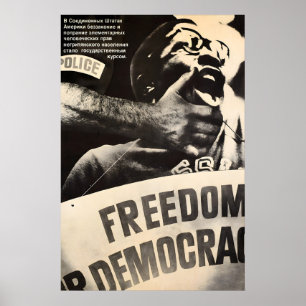 Plakat Amerikanische Freiheit Rassismus in den USA