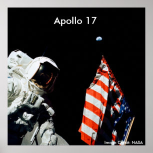 Plakat/Apollo 17/letzte Apollo-Landung auf Mond Poster