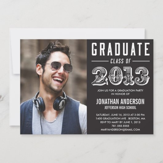 Plakat-Art-Abschluss-Einladung Einladung (Vorderseite)