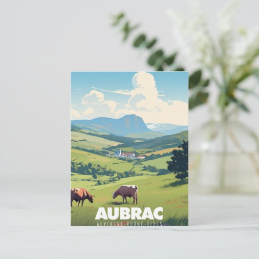 Plakat Aubrac - Auvergne-Rhône-Alpes - Frankreich Postkarte (Stehend Vorderseite)