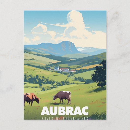 Plakat Aubrac - Auvergne-Rhône-Alpes - Frankreich Postkarte (Vorderseite)