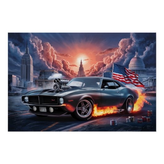 Plakat Auto Fahnen 03 Poster (Vorderseite)