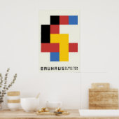 Plakat Bauhaus Design Cubes Ausstellung 1920er (Küche)