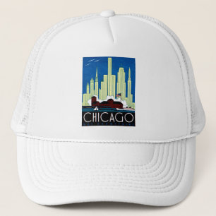 Plakat Besuch Chicago 1930 Truckerkappe